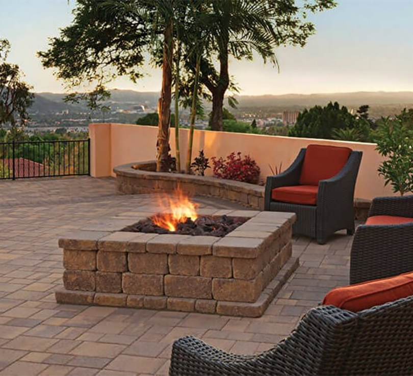 Eminent Pavers crew installing interlocking pavers