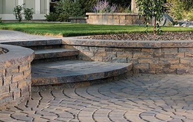 Paver steps and raised planters Los Angeles
